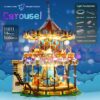 MOULD KING Building Blocks Creative The MKingLand Carousel Playground Model Assembly Bricks Toys For Kids Christmas 2 - Mould King Mall