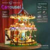 MOULD KING Building Blocks Creative The MKingLand Carousel Playground Model Assembly Bricks Toys For Kids Christmas 4 - Mould King Mall