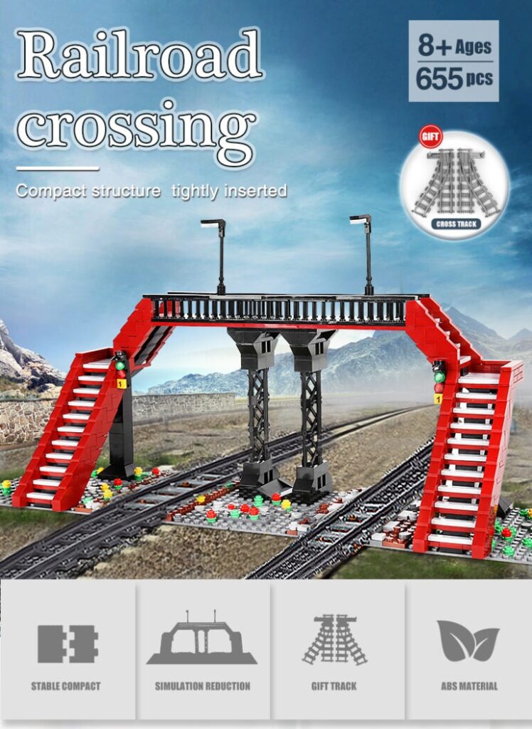 Mould King 12008 Railroad crossing 2 - Mould King Mall