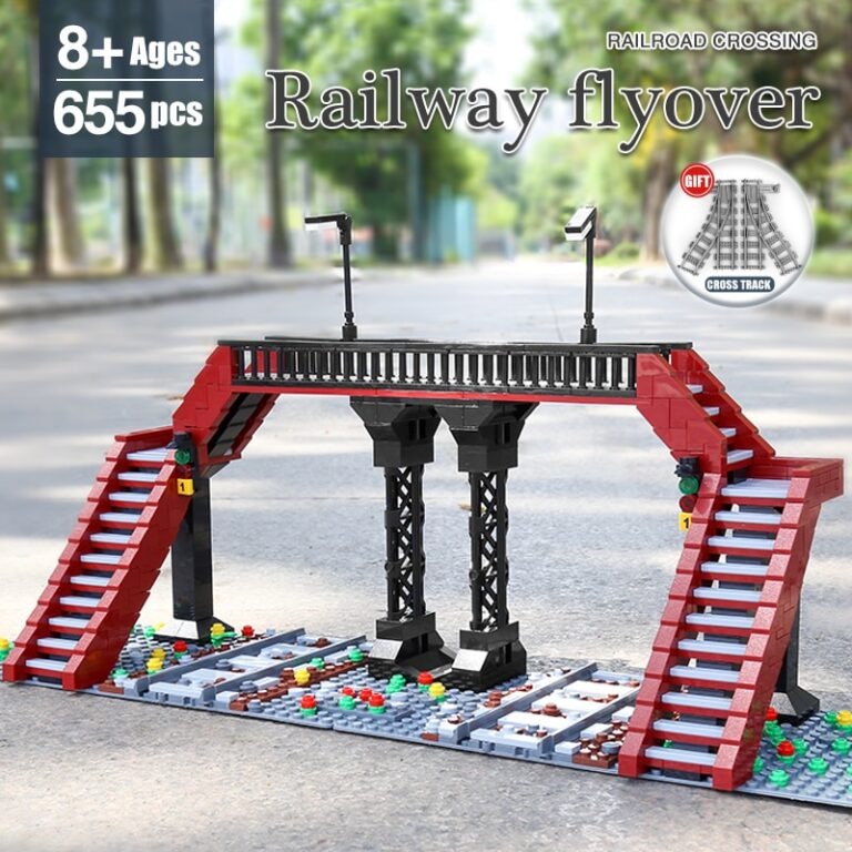 Mould King 12008 Railroad crossing 7 - Mould King Mall