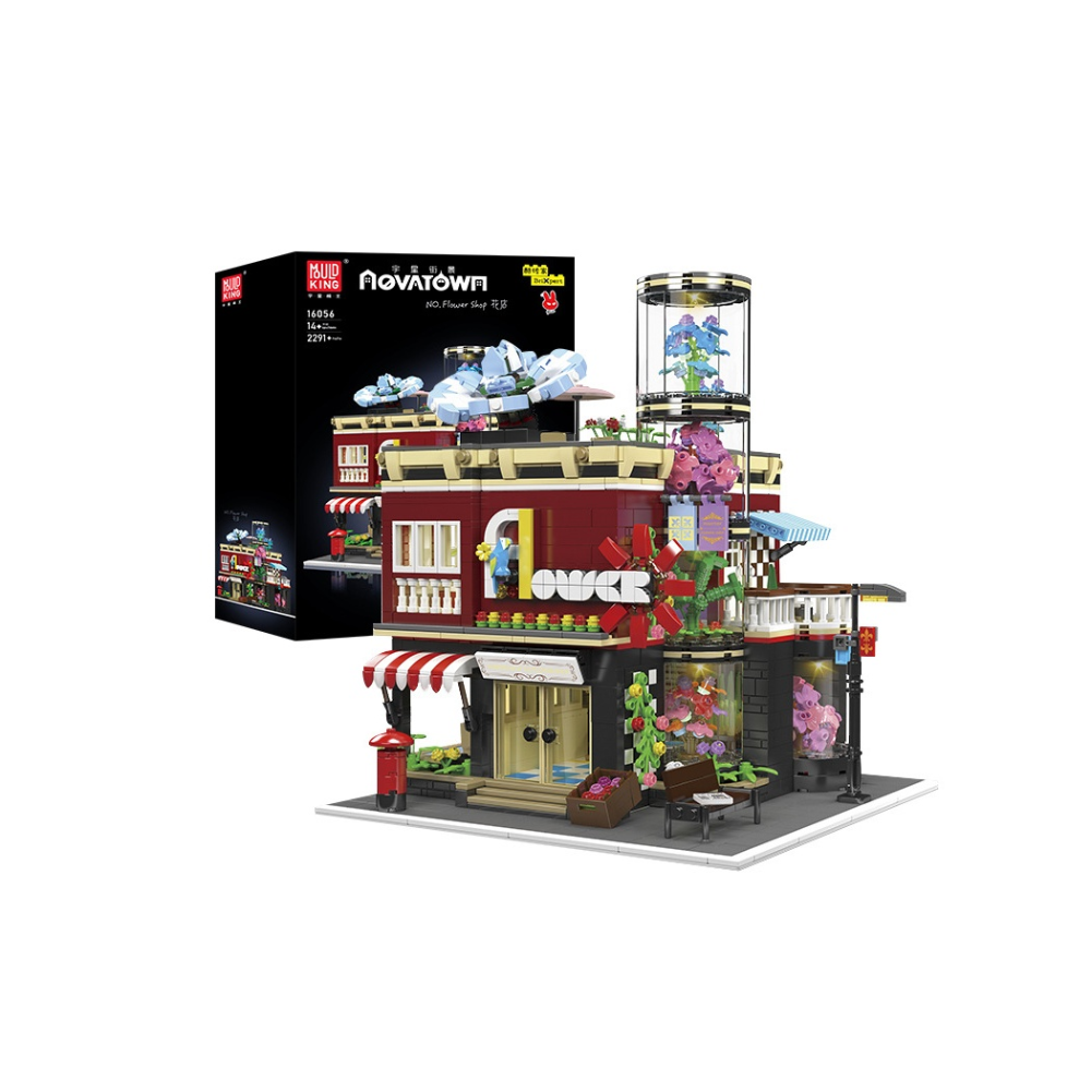 MOULD KING 16056 with 2291 Pieces Flower Shop Building Blocks